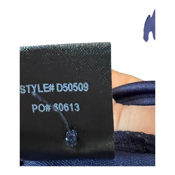 Lulus Flirtatious Feelings Navy Blue Swiss Dot Ruffled Mini Dress Small - Picture 10 of 11